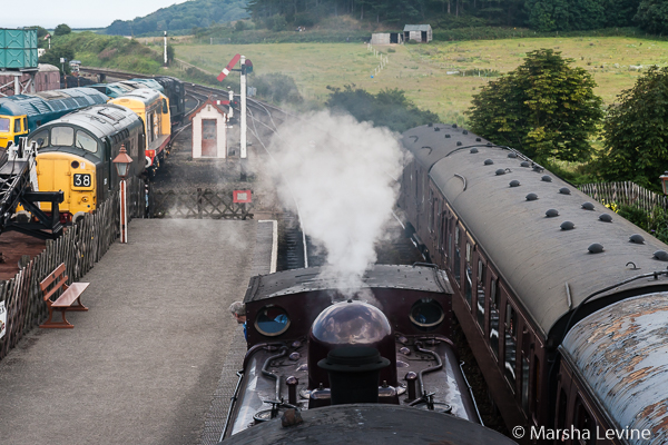 Steam locomotive at Weybourne Station, Norfolk