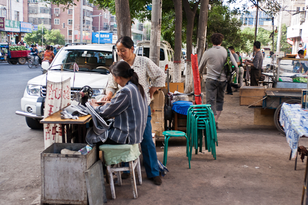 Street scene in Lanzhou (Gansu)