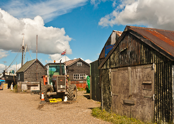 The Southwold harbour boatyard (Suffolk)