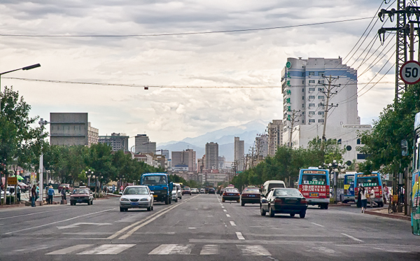 Driving into Urumchi, Xinjiang