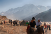 071102-2961 Barskoon horse festival spectators getting ready to go home