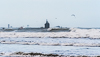 110906-1996 Submarine leaving the US Navy dock at Port Canaveral 