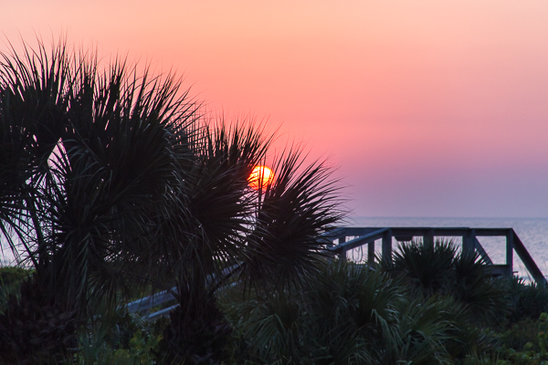 Sunrise, from the balcony at Shorewood Drive