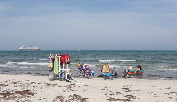 Women relaxing on Jetty Park beach, Cape Canaveral