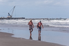 140602-5405 Two men walking along the beach at Jetty Park, Cape Canaveral