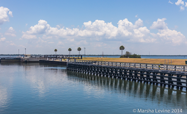 Canaveral Lock, facing the gates leading to the Banana River