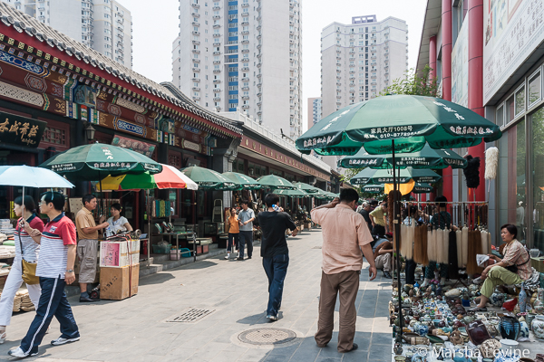 A view of the Panjiayuan Antique Market, Beijing