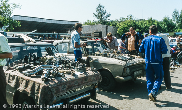 Car parts market in Petropavlovsk, Kazakhstan