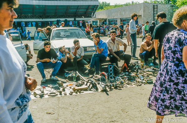 Car parts market in Petropavlovsk, Kazakhstan